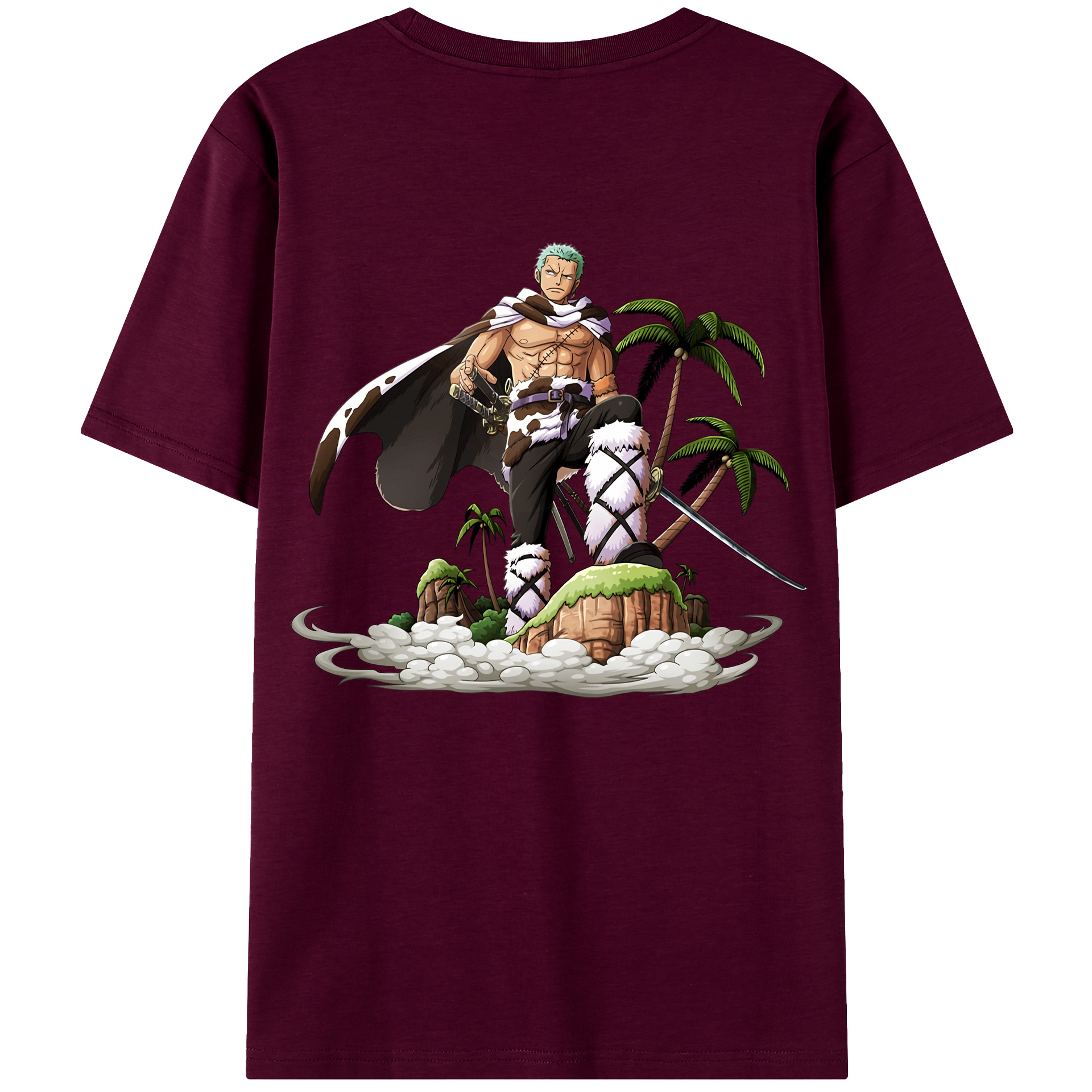 ワンピース ロロノア・ゾロ ONE PIECE Roronoa Zoro レディース半袖Tシャツ(バックプリント)